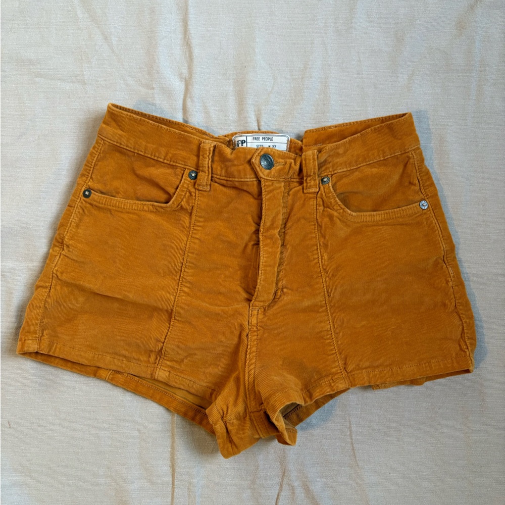 Free People Mustard Corduroy Shorts - Size 27